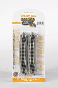 Bachmann - E-Z Track - 19" Radius Curved Track - N Scale (44804) - the-pennsy-station-llc