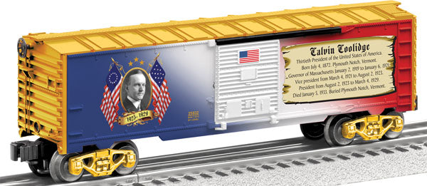 Lionel - USA President Calvin Coolidge Boxcar - O Scale (6-25932) - the-pennsy-station-llc