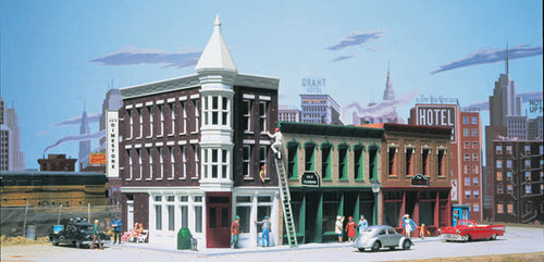 Walthers - Cornerstone Series - Merchant's Row II Kit - HO Scale (933-3029) - the-pennsy-station-llc
