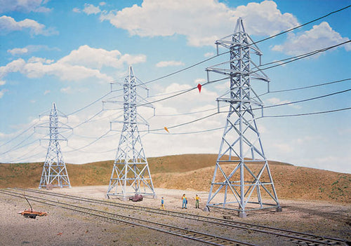 Walthers - Cornerstone Series - Transmission Towers Kit - HO Scale (933-3121) - the-pennsy-station-llc
