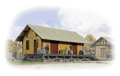 Walthers - Cornerstone Series - Golden Valley Freight House Kit - HO Scale (933-3533) - the-pennsy-station-llc
