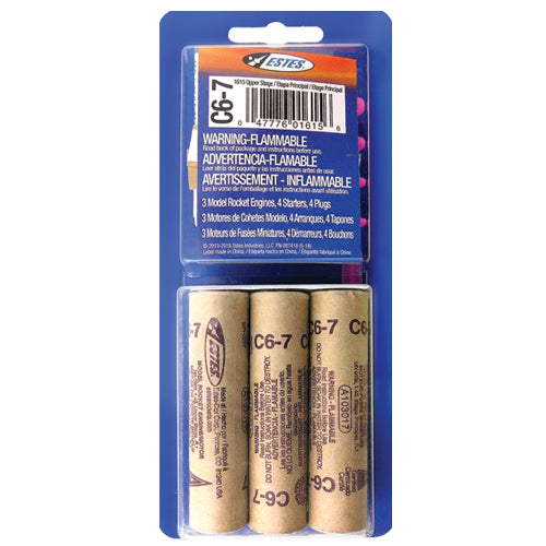 Estes - C6-7 Engines - 3-Pack (1615) - the-pennsy-station-llc