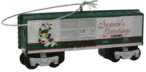 Lionel - Silver Bells Box Car Ornament (9-22017) - the-pennsy-station-llc