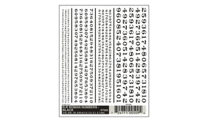 Woodland Scenics - Dry Transfer Decals - RR Roman# - Black (DT509) - the-pennsy-station-llc