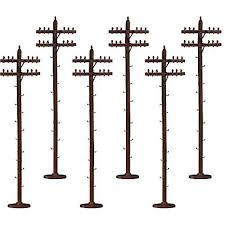 Lionel - Scale Telephone Poles - O Scale (6-37851) - the-pennsy-station-llc