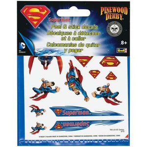 Revell - Pinewood Derby - Superman Peel & Stick Decals (RMXY9406) - the-pennsy-station-llc